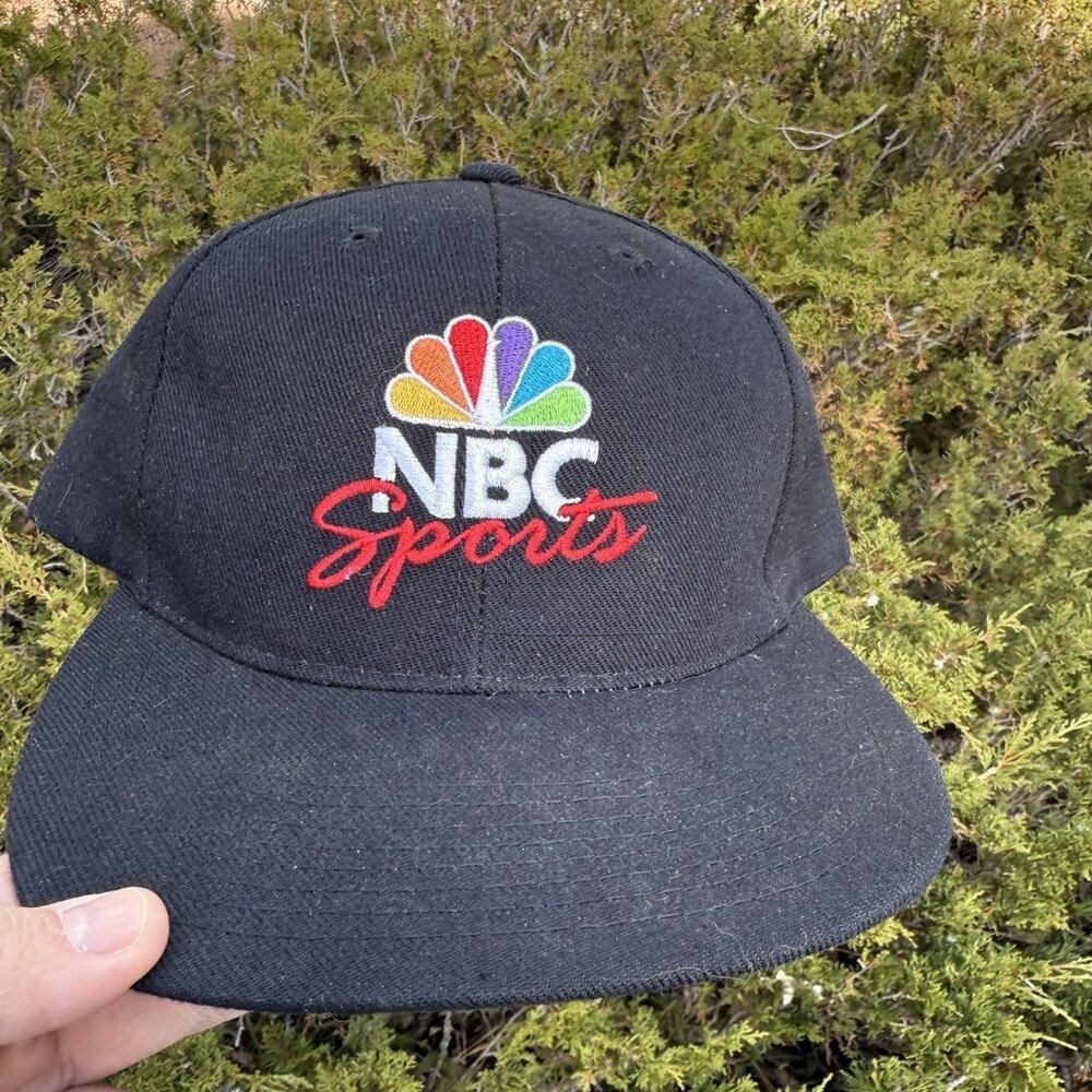 Vintage Sports Specialties NBC‎ Sports Snapback Hat Logo Rare Wool Blend Black